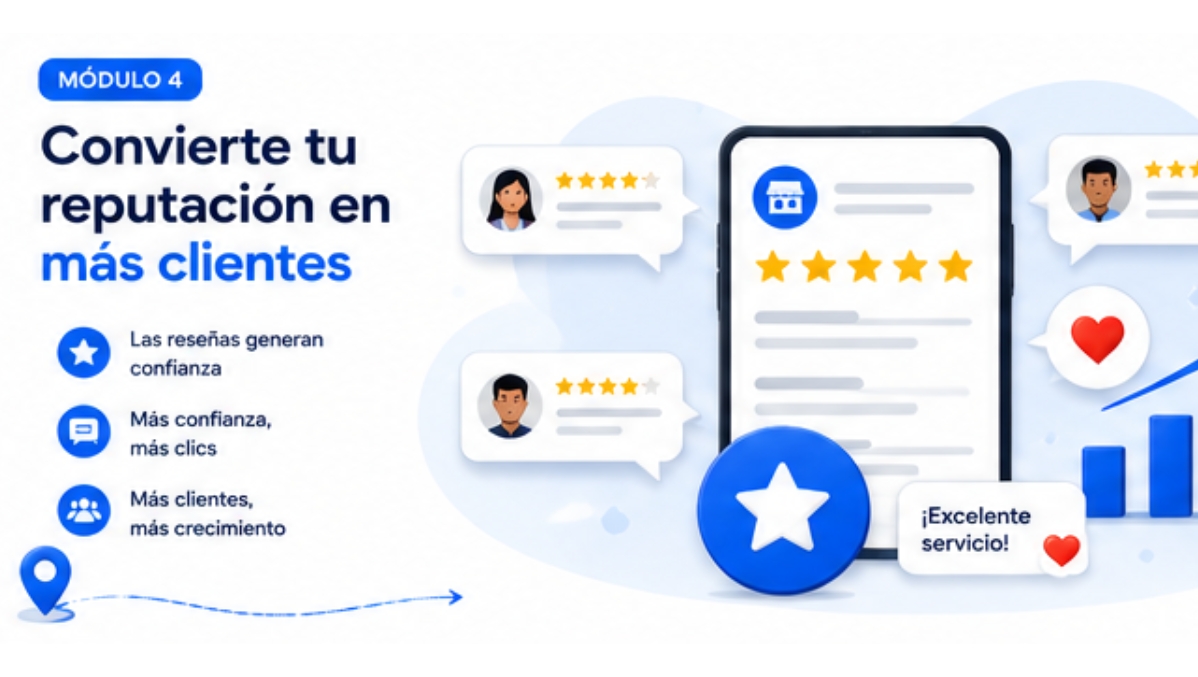 Ilustración del Módulo 4: Reseñas y Reputación
